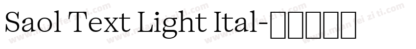 Saol Text Light Ital字体转换